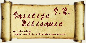 Vasilije Milisavić vizit kartica